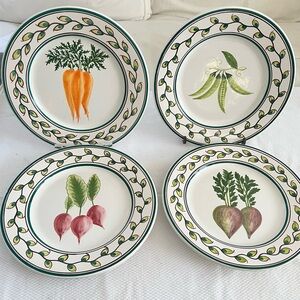 CASAFINA CONIMBRICER 9” set of 4
HAND PAINTED PLATES - VEGETABLES - PORTUGAL
